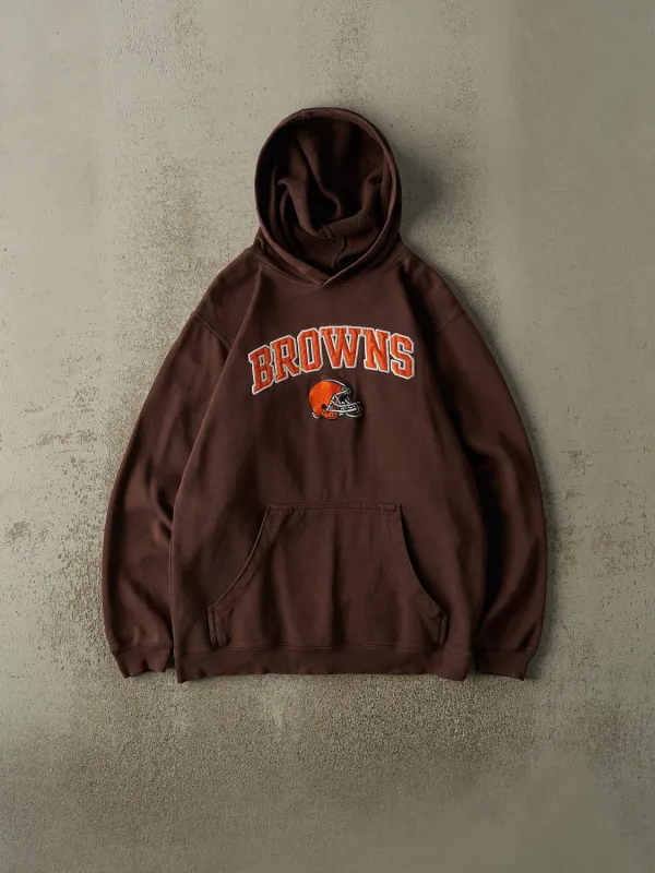 Vintage Y2K Brown Cleveland Browns Embroidered Hoodie (S/M) sold by Rebalance Vintage