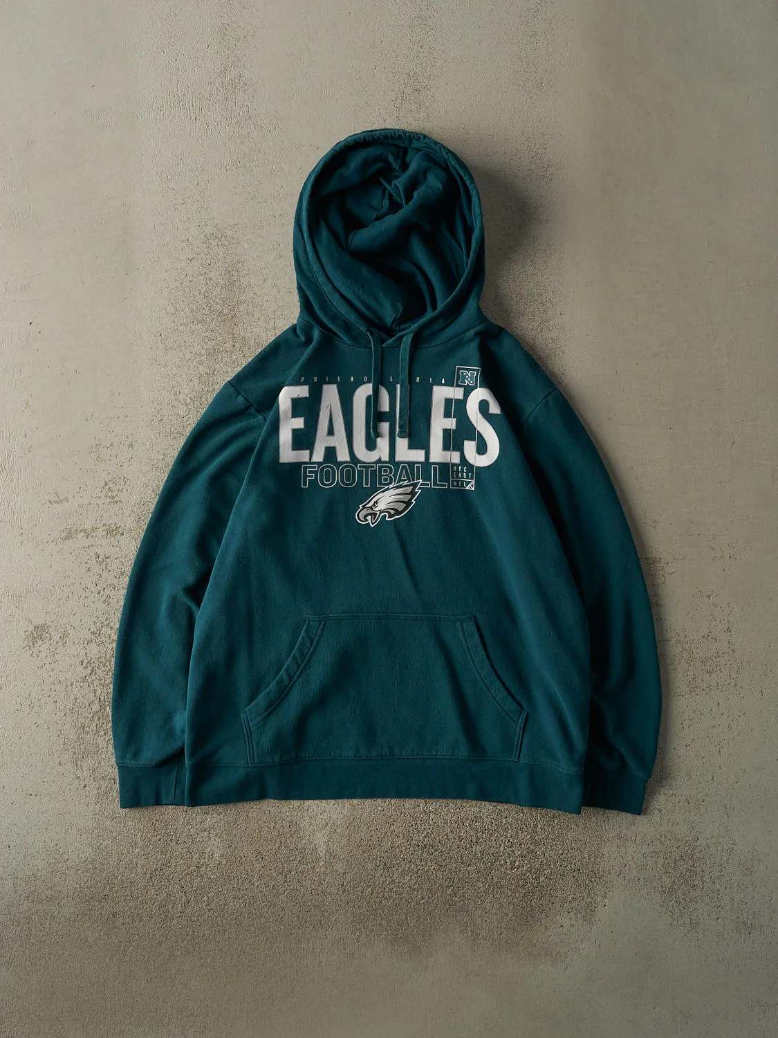 Vintage Y2K Teal Philadelphia Eagles Hoodie (L/XL) sold by Rebalance Vintage