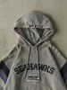 Vintage Y2K Grey Seattle Seahawks Embroidered Hoodie (XL) sold by Rebalance Vintage
