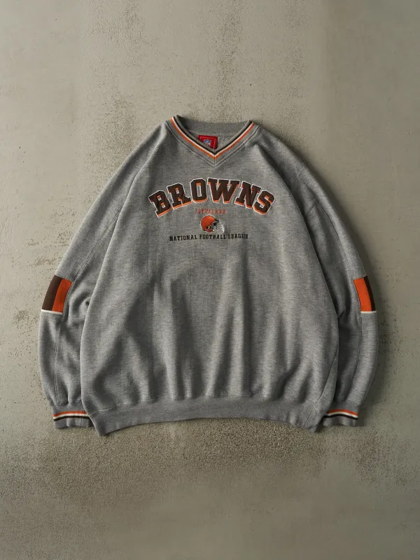 Vintage 90s Grey Cleveland Browns Embroidered Crewneck (XXL/XXXL) sold by Rebalance Vintage