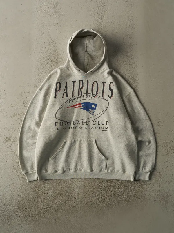 Vintage 94' Heather Grey New England Patriots Hoodie (M/L) sold by Rebalance Vintage