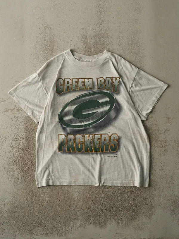Vintage 94' Heather Grey Green Bay Packers Single Stitch Tee (M/L) sold by Rebalance Vintage