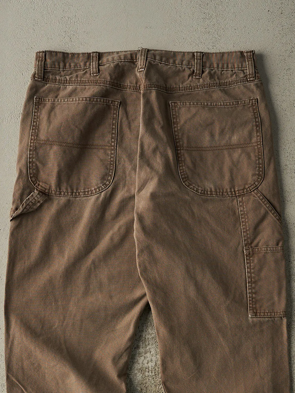 Vintage 90s Faded Brown Rustler Carpenter Work Pants (34x28.5) sold by Rebalance Vintage product image thumbnail 4