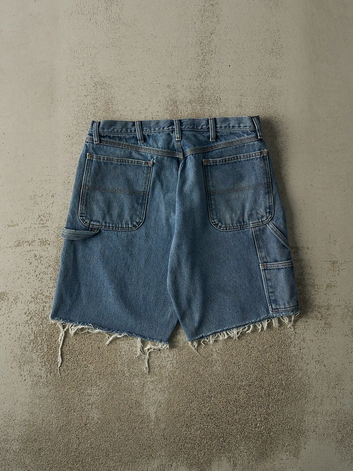 Vintage 90s Mid Wash Rustler Carpenter Cut Off Jean Shorts (35.5x10) sold by Rebalance Vintage product image thumbnail 2