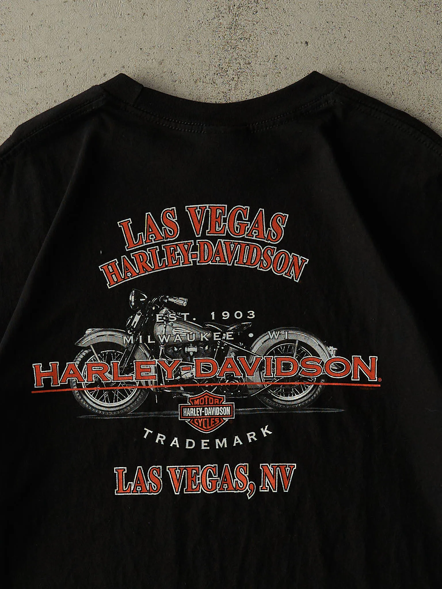 Vintage 10' Black Las Vegas NV Harley Davidson Tee (XL/XXL) sold by Rebalance Vintage product image thumbnail 4
