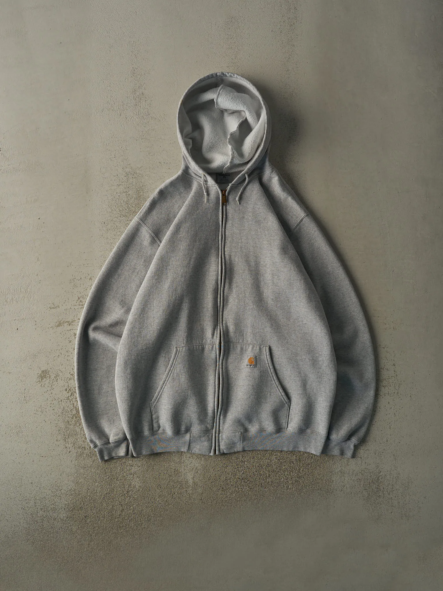 Vintage Y2K Heather Grey Carhartt Zip Up Hoodie (XXXL) sold by Rebalance Vintage