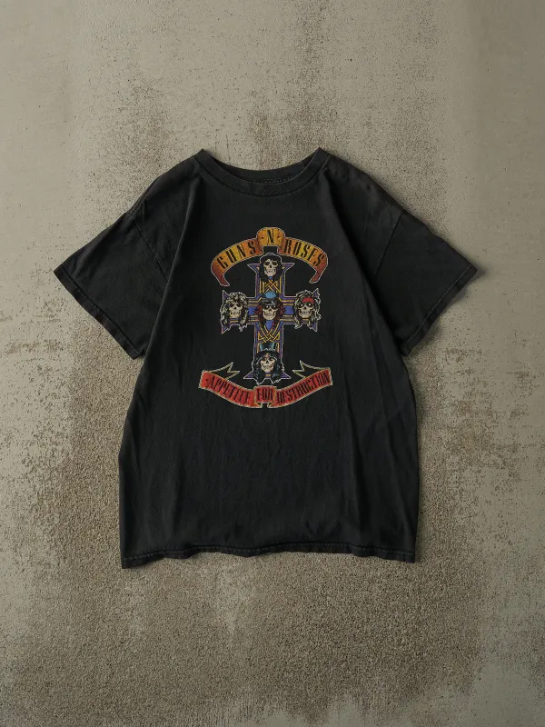 Vintage Y2K Faded Black Guns N Roses Band Tee (S/M) sold by Rebalance Vintage
