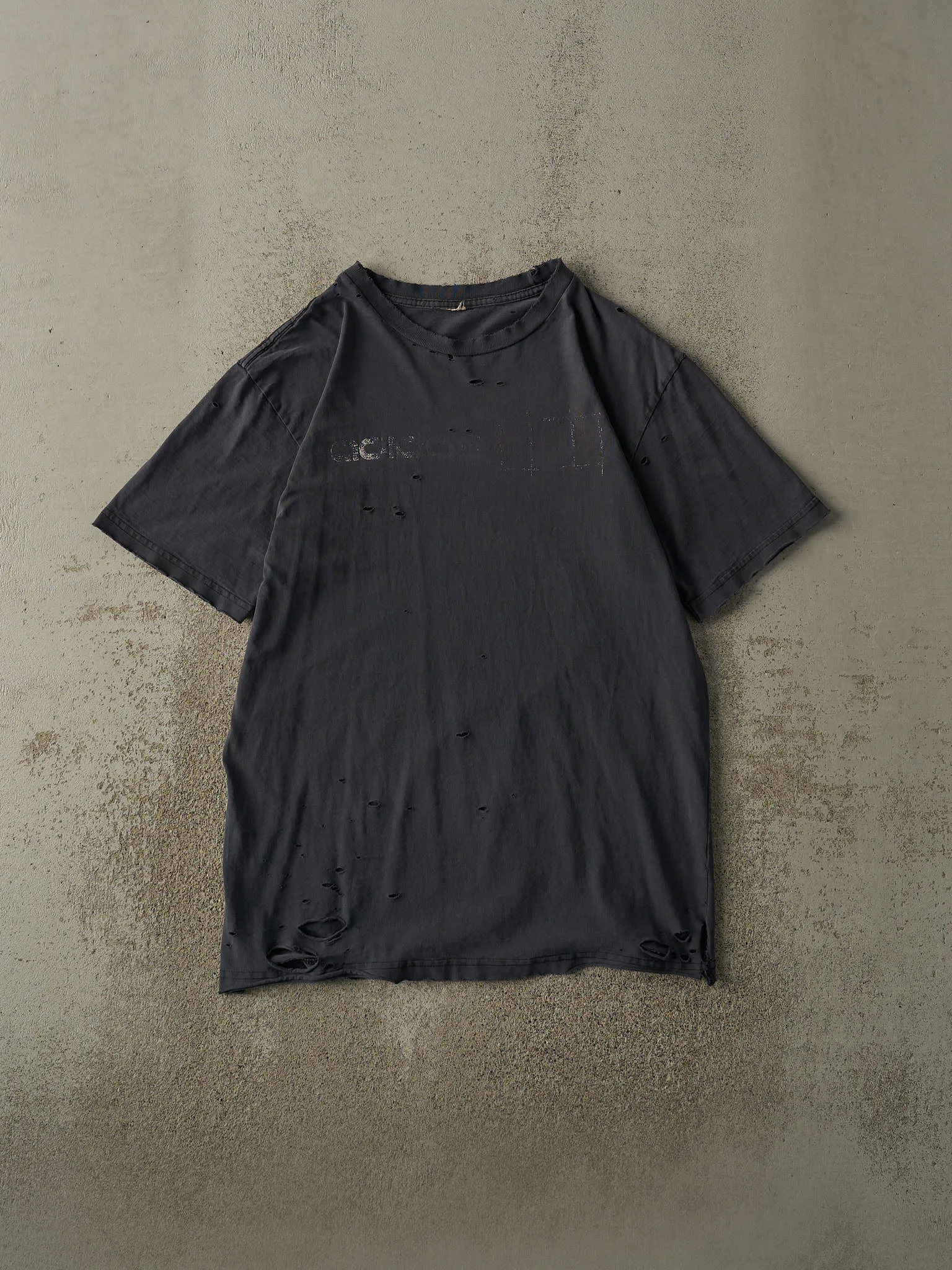 Vintage 90s Faded Black Adidas Logo Tee (M/L) sold by Rebalance Vintage