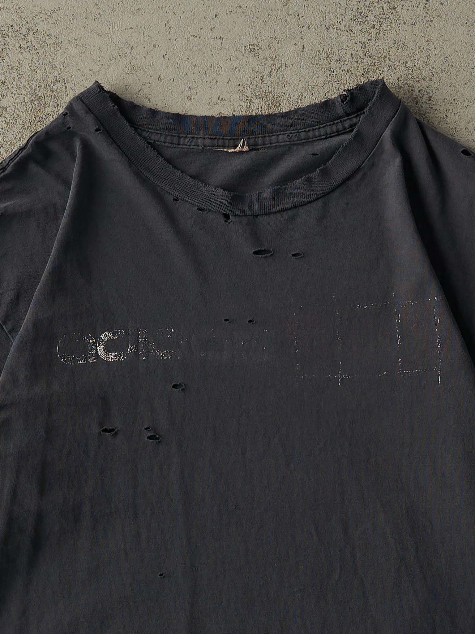 Vintage 90s Faded Black Adidas Logo Tee (M/L) sold by Rebalance Vintage product image thumbnail 2