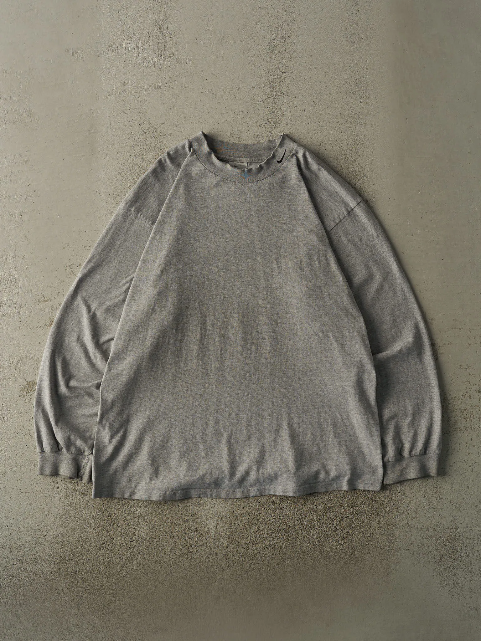 Vintage Y2K Grey Nike Embroidered Mock Neck Long Sleeve (XL/XXL) sold by Rebalance Vintage