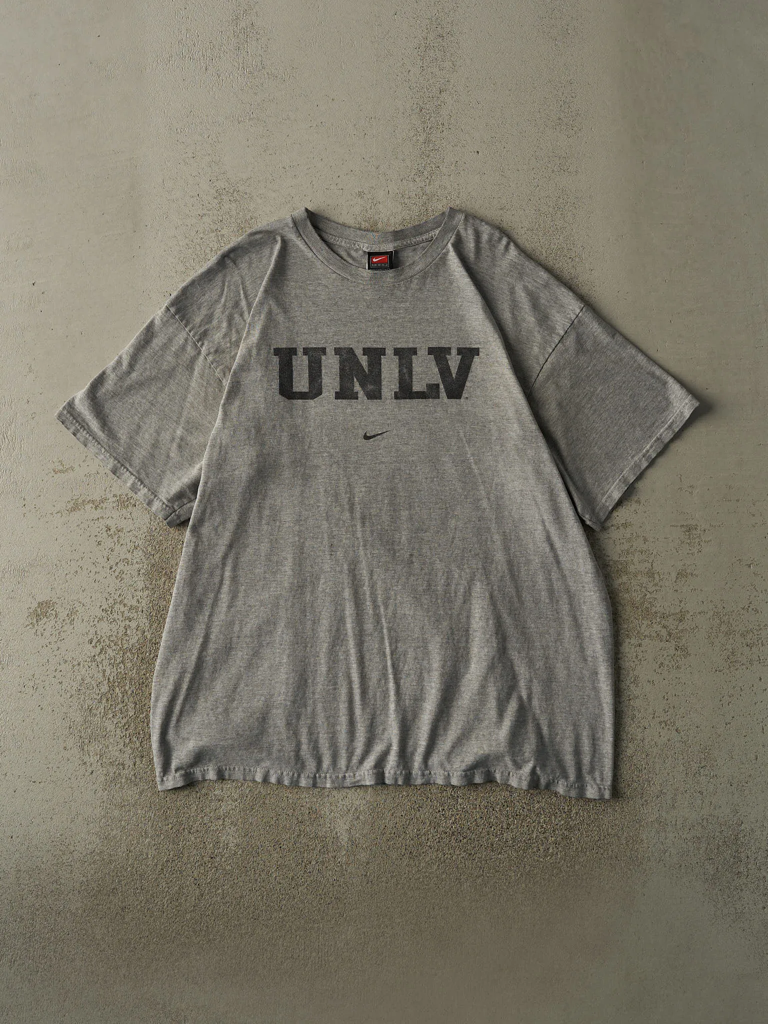 Vintage Y2K Grey University of Nevada, Las Vegas UNLV Nike Tee (XL) sold by Rebalance Vintage
