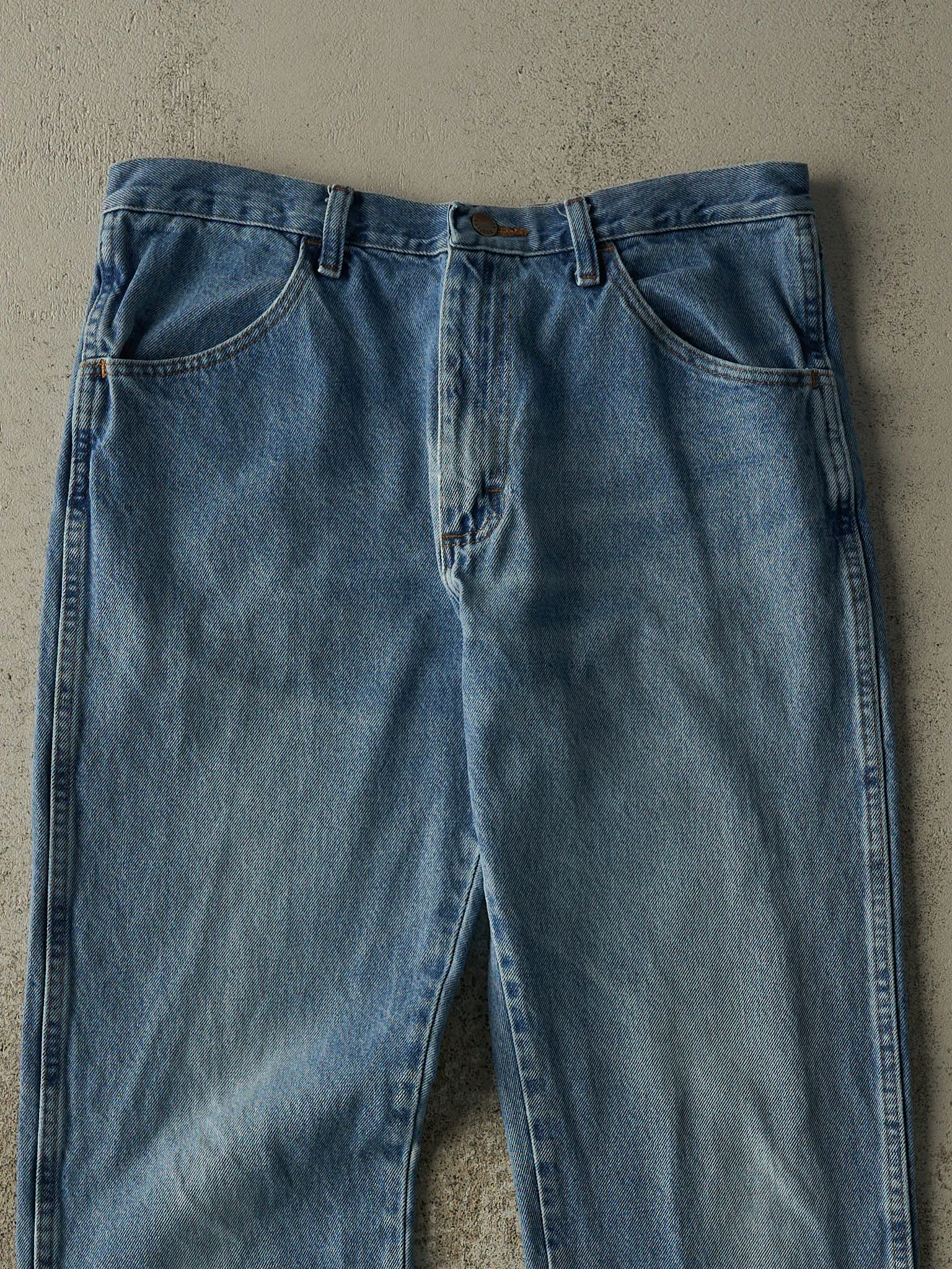 Vintage 90s Light Wash Rustler Jeans (34x29.5) sold by Rebalance Vintage product image thumbnail 3