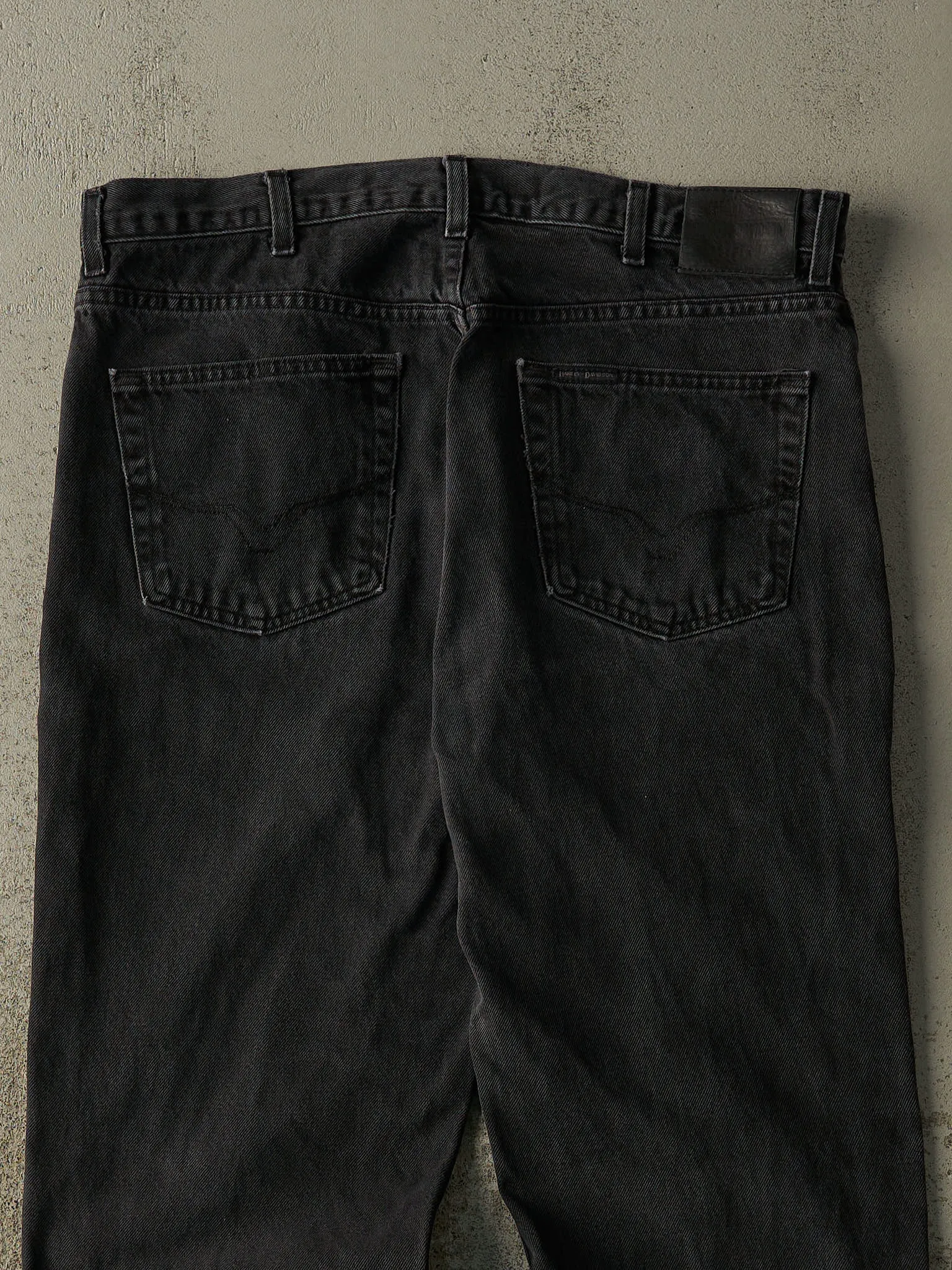 Vintage 90s Faded Black Harley Davidson Denim Pants (37x30) sold by Rebalance Vintage product image thumbnail 4