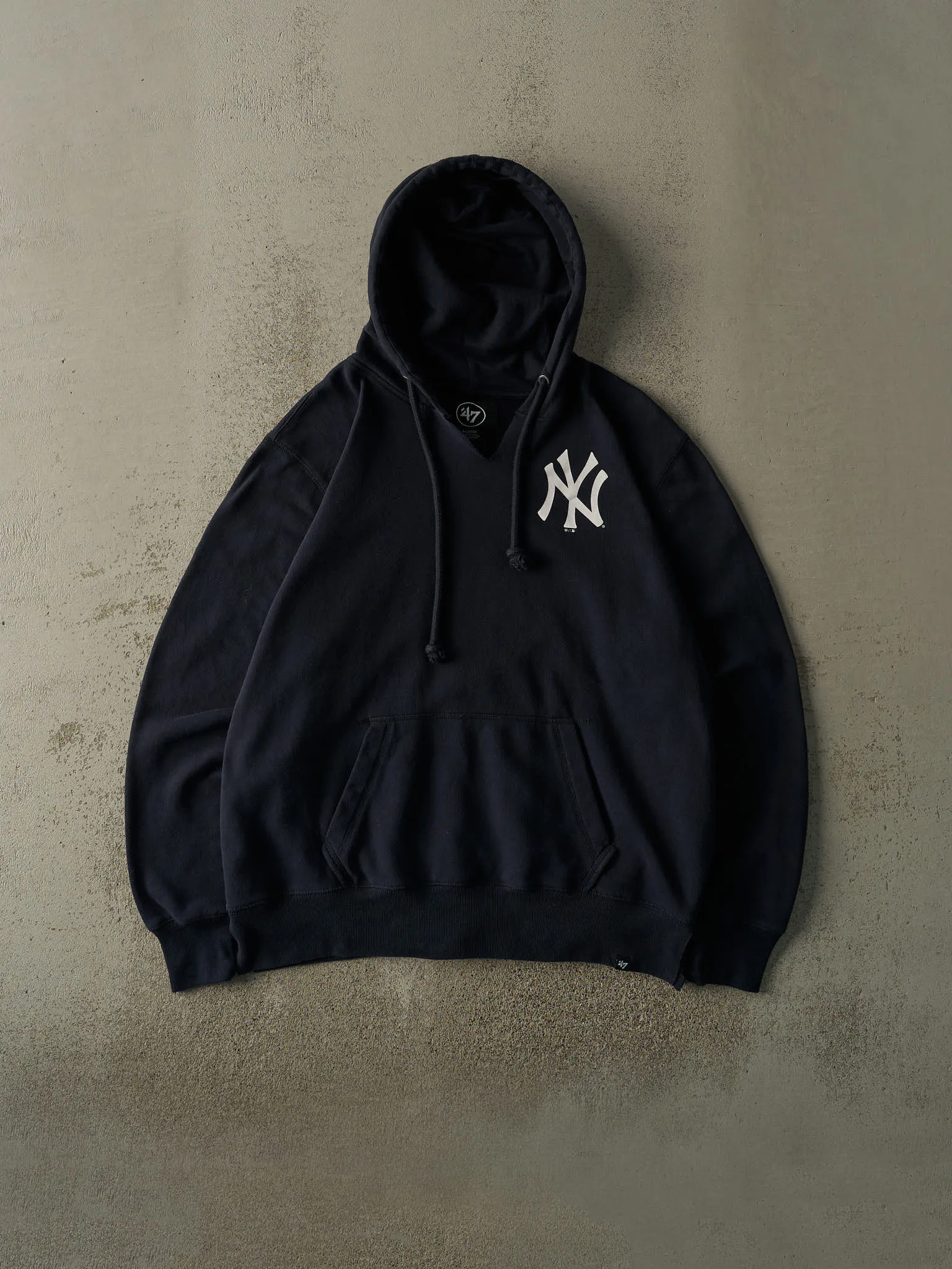 Vintage Y2K Navy Blue New York Yankees Hoodie (XL) sold by Rebalance Vintage