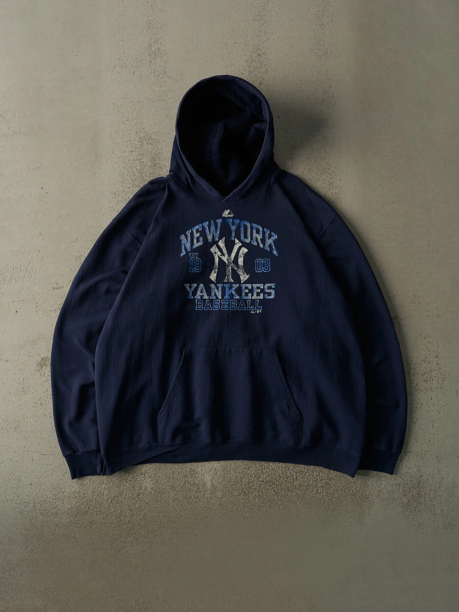 Vintage Y2K Navy Blue New York Yankees Hoodie (XXL) sold by Rebalance Vintage