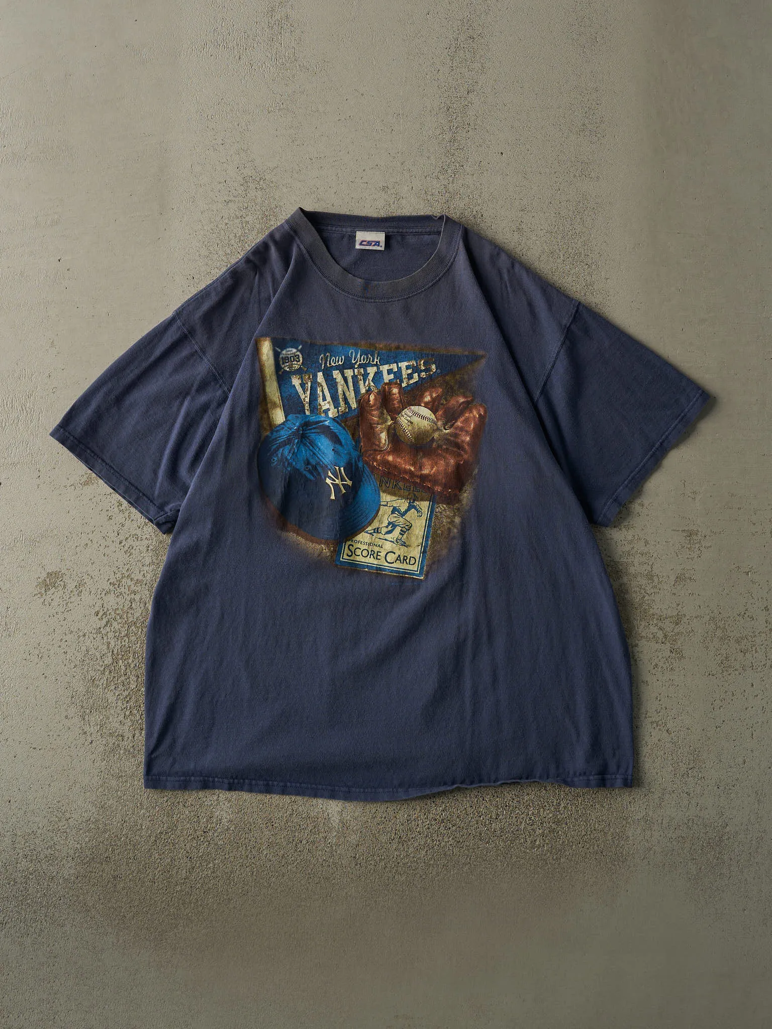 Vintage 06' Faded Navy New York Yankees Tee (XL/XXL) sold by Rebalance Vintage