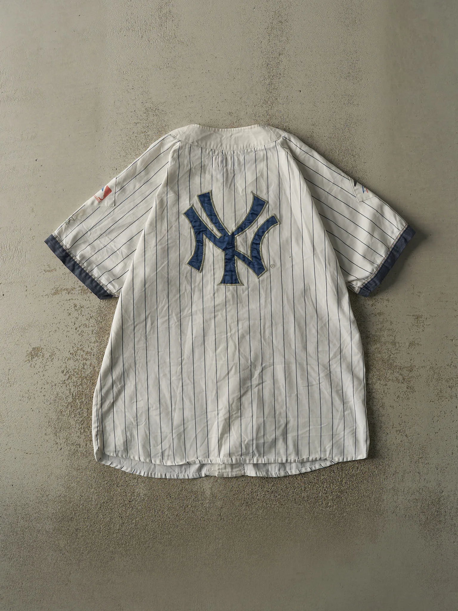 Vintage 90s White New York Yankees Starter Embroidered Jersey (XL) sold by Rebalance Vintage product image thumbnail 2