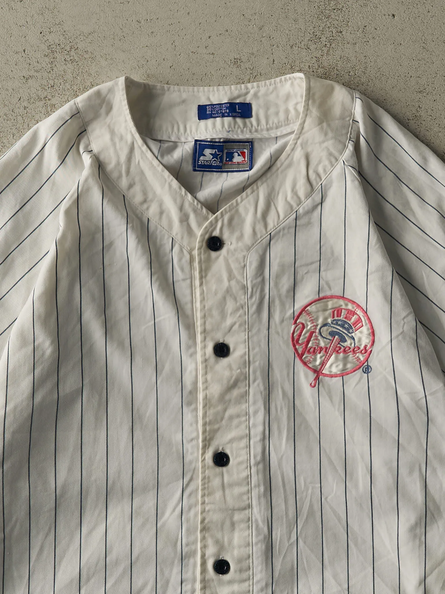 Vintage 90s White New York Yankees Starter Embroidered Jersey (XL) sold by Rebalance Vintage product image thumbnail 3