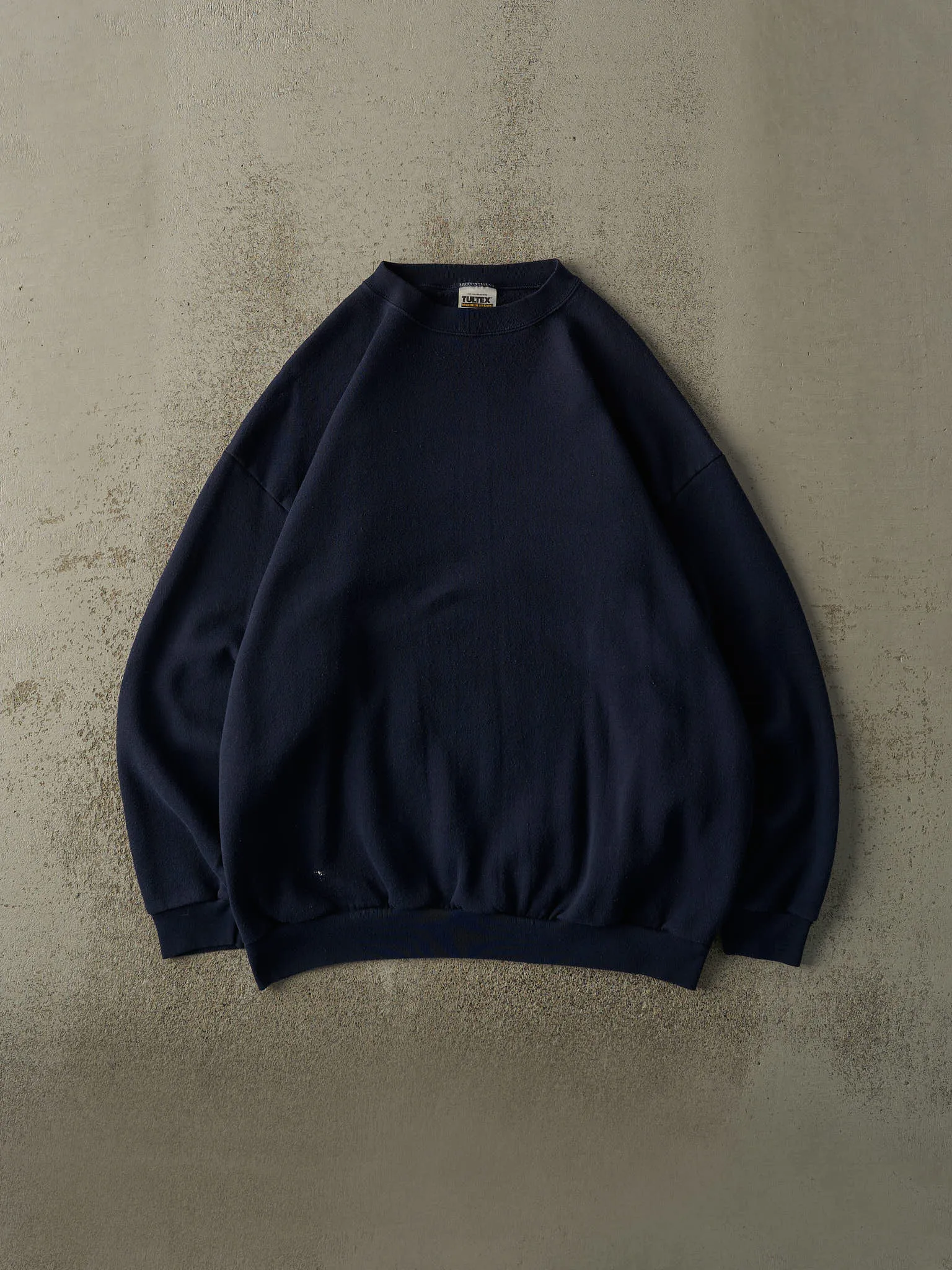 Vintage 90s Navy Blue Blank Crewneck (XXL) sold by Rebalance Vintage