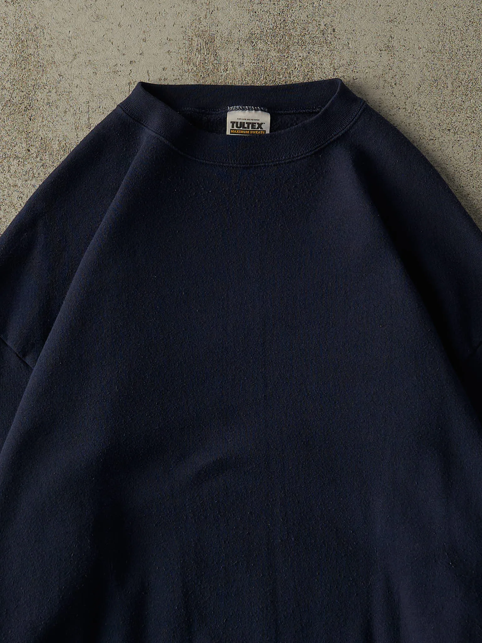 Vintage 90s Navy Blue Blank Crewneck (XXL) sold by Rebalance Vintage product image thumbnail 2