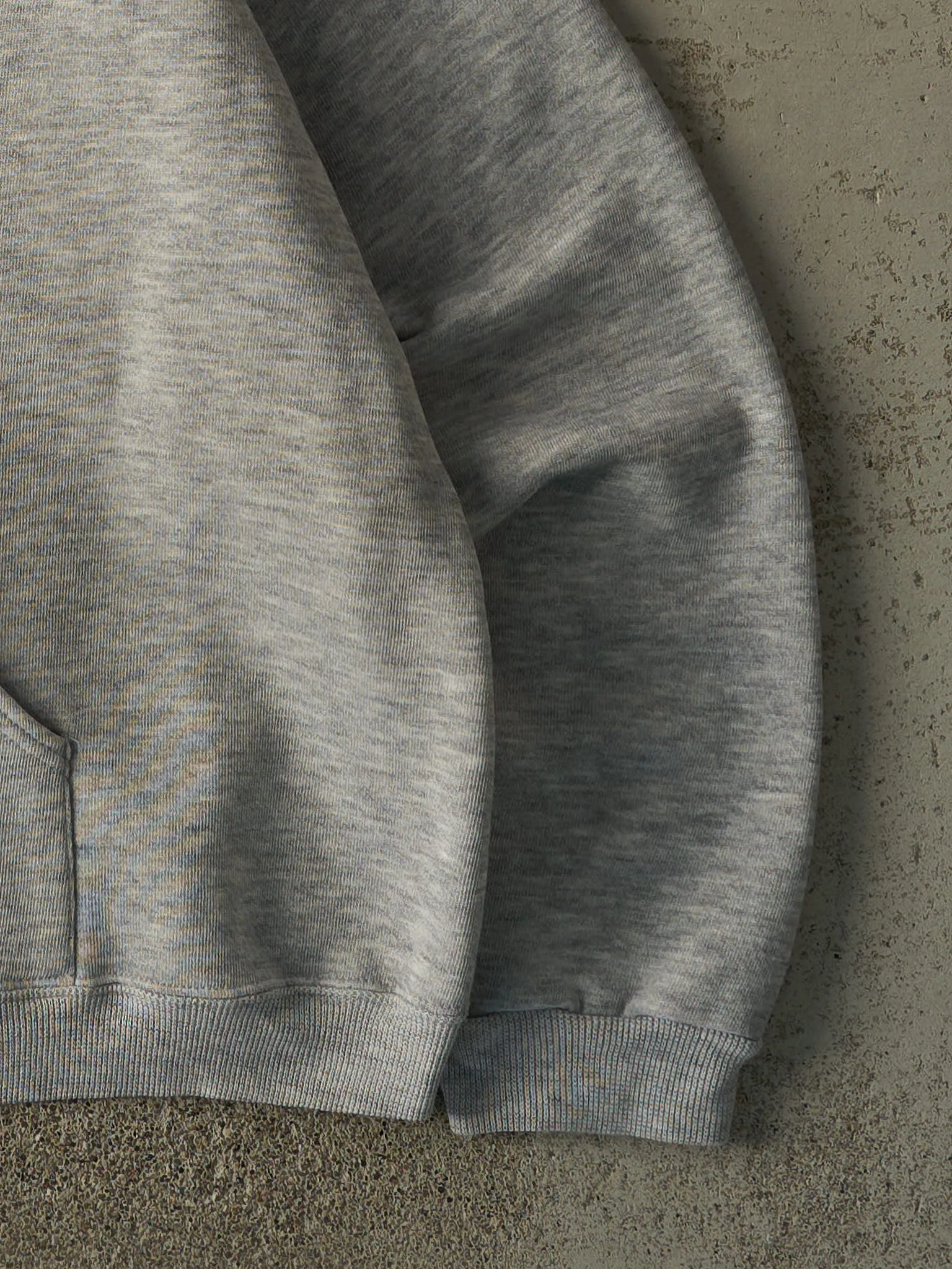 Vintage 80s Heather Grey Zip Up Hoodie (L) sold by Rebalance Vintage product image thumbnail 3
