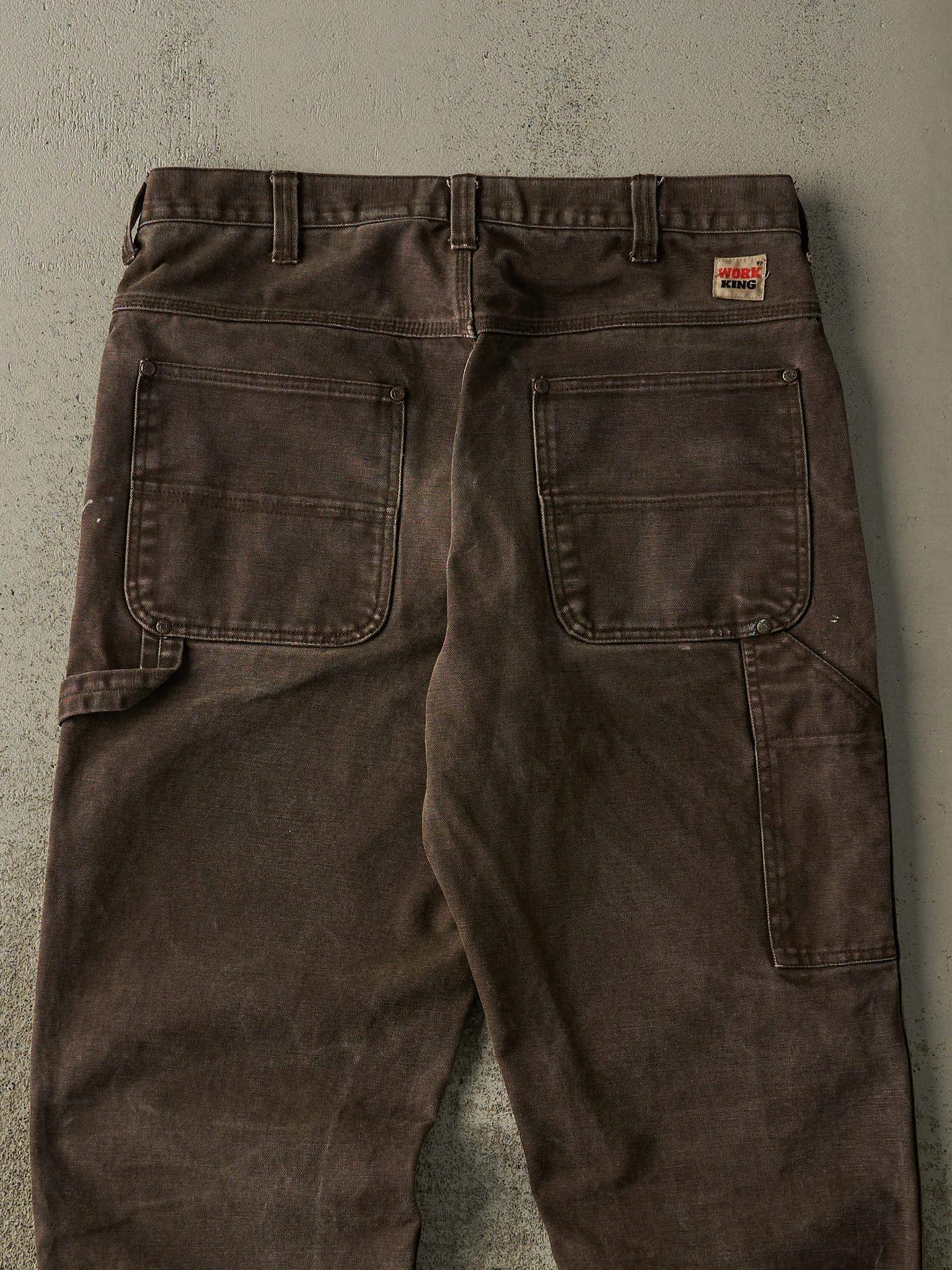 Vintage 90s Brown Work King Carpenter Work Pants (35x29) sold by Rebalance Vintage product image thumbnail 4