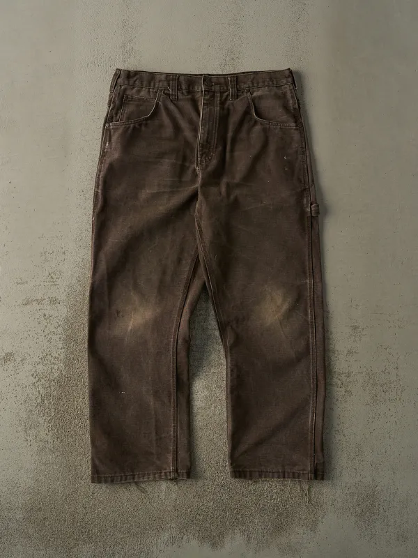 Vintage 90s Brown Work King Carpenter Work Pants (35x29) sold by Rebalance Vintage