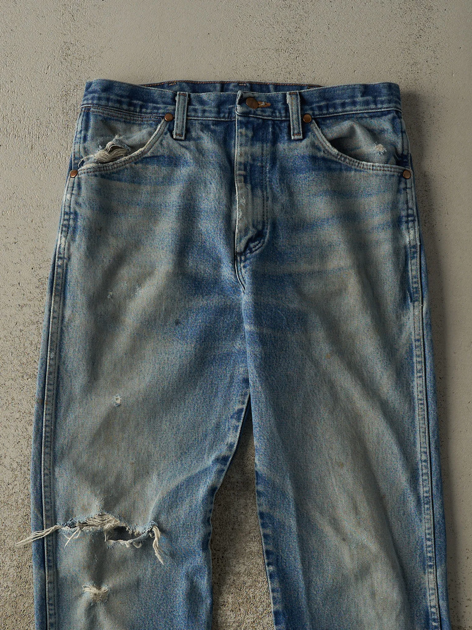 Vintage 80s Light Wash Wrangler Jeans (32x33) sold by Rebalance Vintage product image thumbnail 3