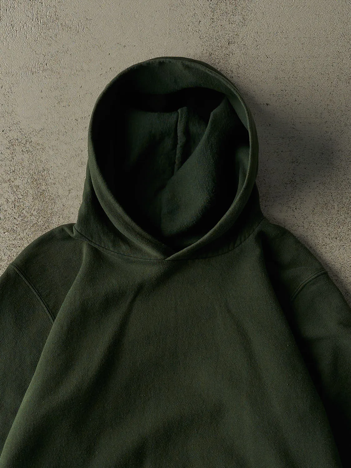 Vintage 90s Faded Green Champion Hoodie (S/M) sold by Rebalance Vintage product image thumbnail 2