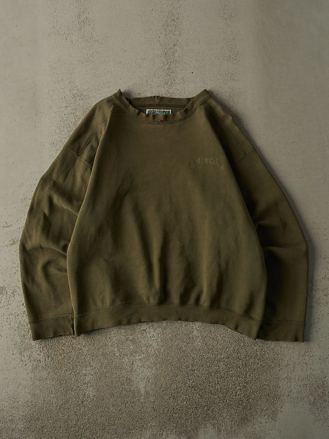 Vintage 90s Sun Faded Green Levi's Embroidered Crewneck (L/XL) sold by Rebalance Vintage
