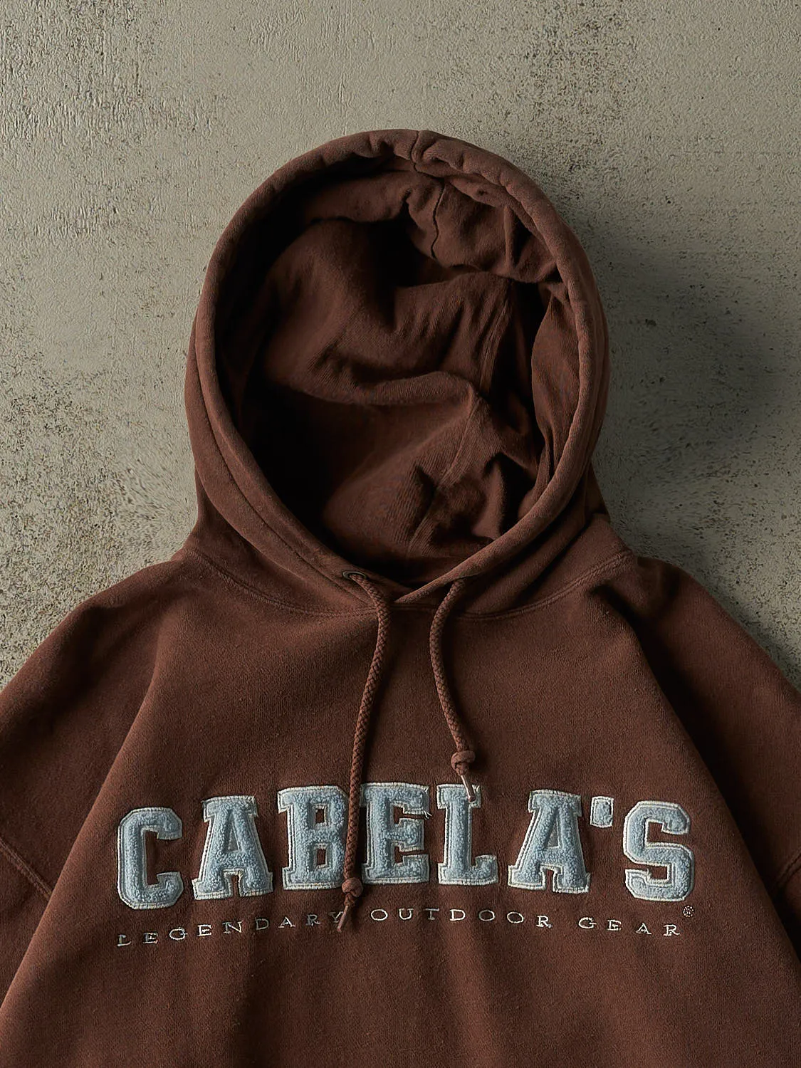 Vintage Y2K Brown Cabela's Boxy Hoodie (M/L) sold by Rebalance Vintage product image thumbnail 2
