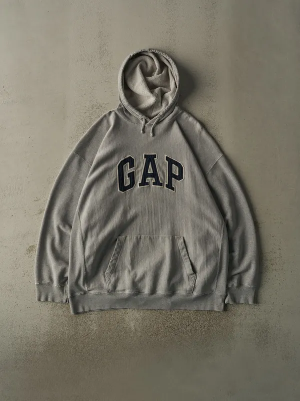 Vintage 90s Grey Gap Embroidered Hoodie (XXL/XXXL) sold by Rebalance Vintage