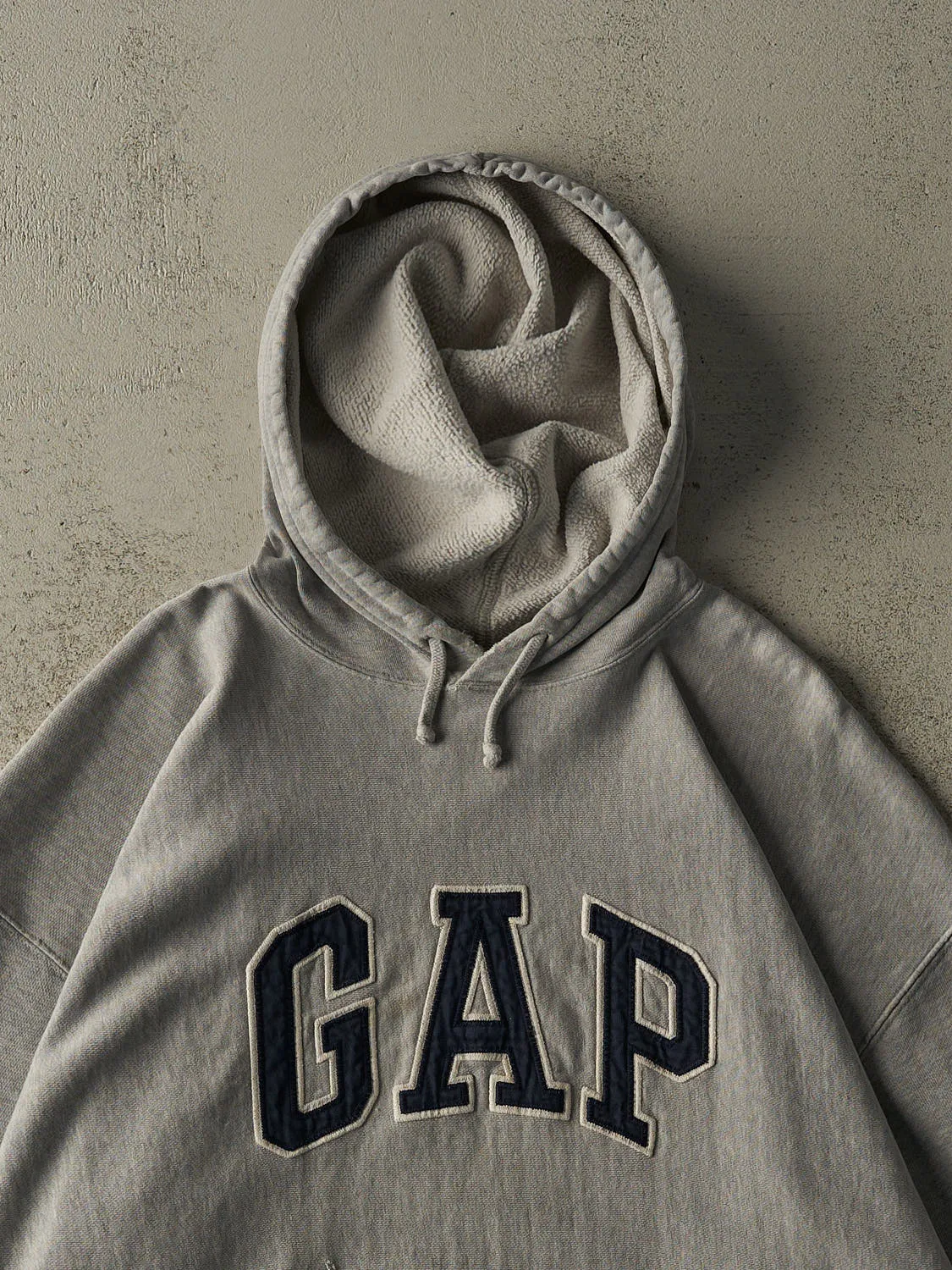 Vintage 90s Grey Gap Embroidered Hoodie (XXL/XXXL) sold by Rebalance Vintage product image thumbnail 2