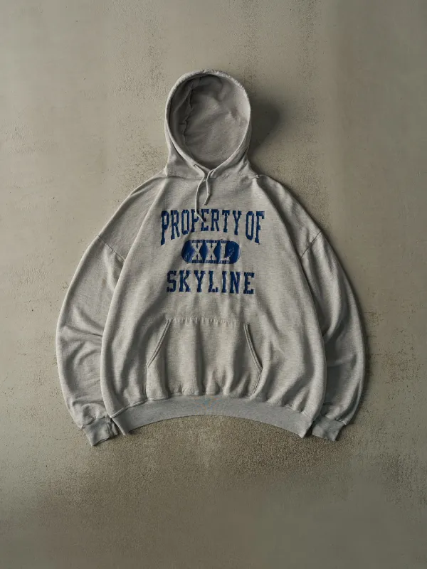 Vintage 90s Heather Grey Skyline Boxy Hoodie (XL/XXL) sold by Rebalance Vintage