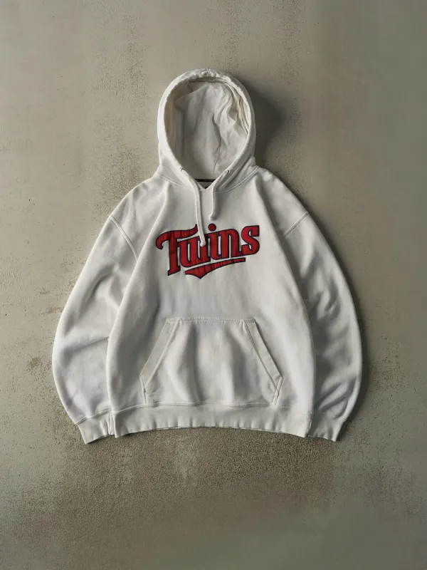 Vintage Y2K White Minnesota Twins Embroidered Hoodie (L/XL) sold by Rebalance Vintage