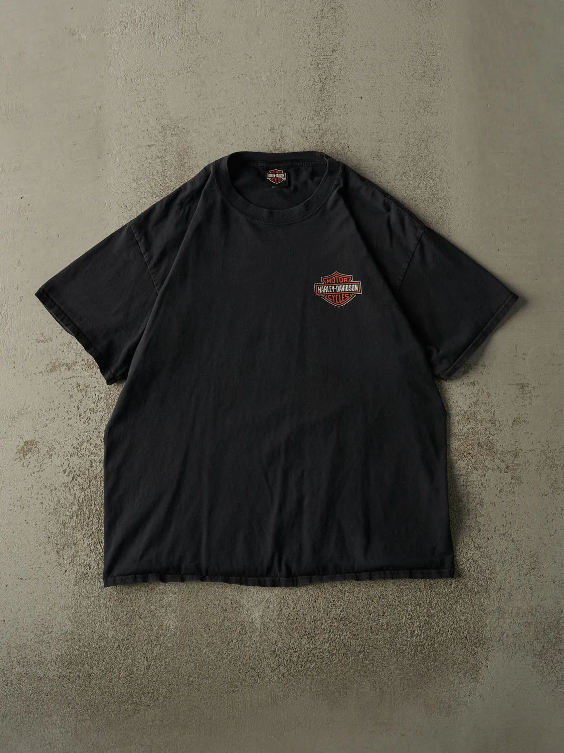 Vintage 13' Faded Black New Richmond WI Harley Davidson Tee (L/XL) sold by Rebalance Vintage