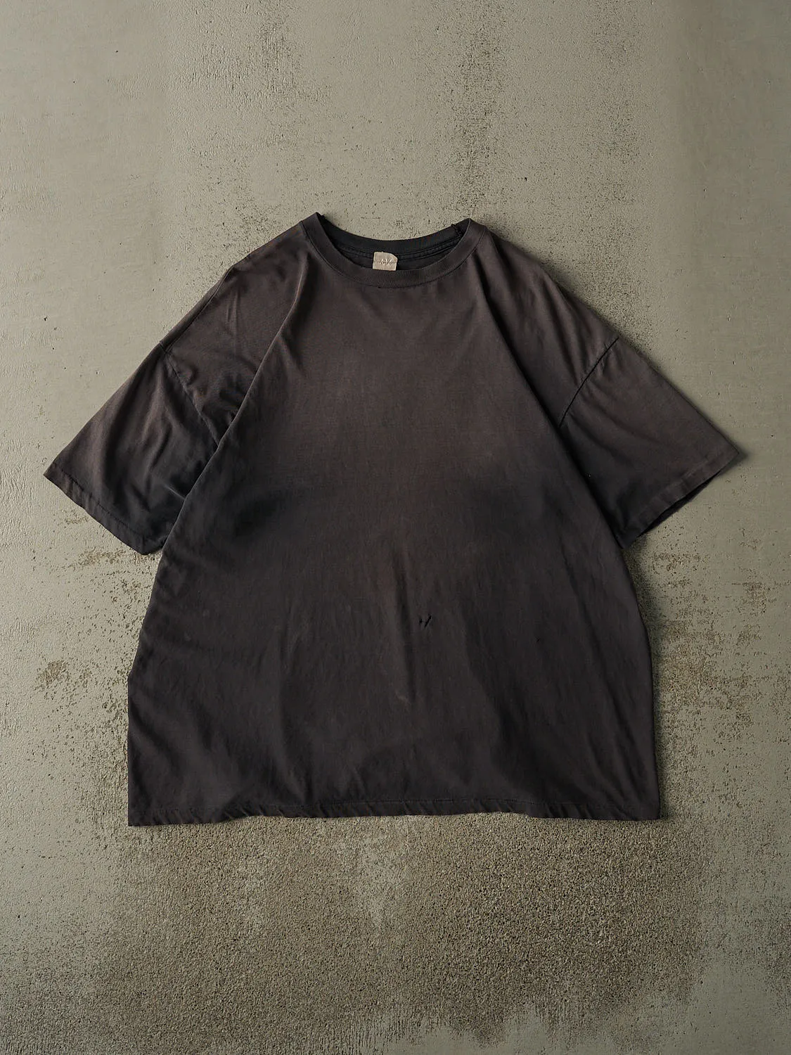 Vintage 90s Sun Faded Black Adidas Blank Single Stitch Tee (XL/XXL) sold by Rebalance Vintage