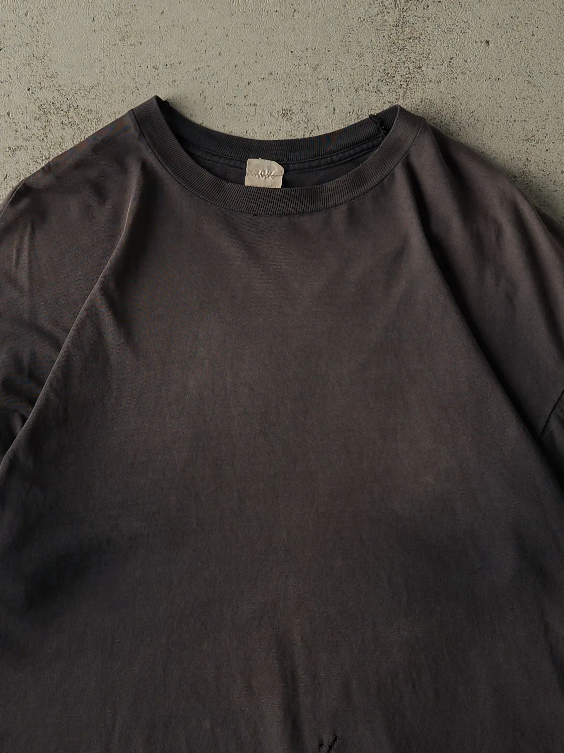 Vintage 90s Sun Faded Black Adidas Blank Single Stitch Tee (XL/XXL) sold by Rebalance Vintage product image thumbnail 2