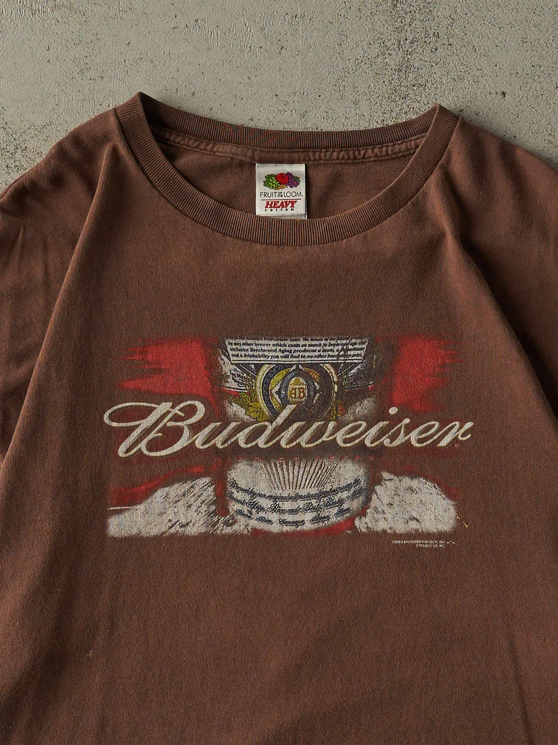 Vintage 05' Sun Faded Brown Budweiser Tee (XL) sold by Rebalance Vintage product image thumbnail 2
