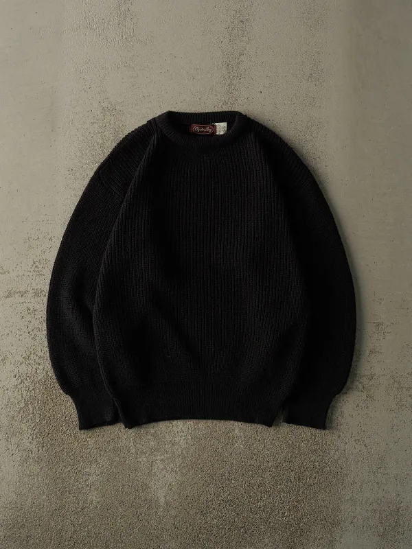 Vintage 80s Black Fishermans Knit (M/L) sold by Rebalance Vintage