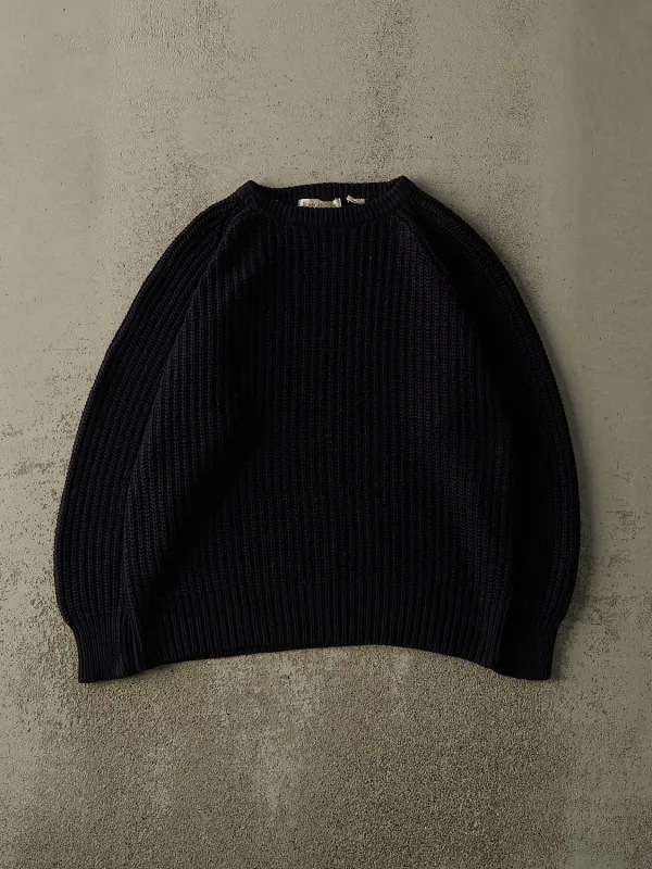 Vintage 80s Faded Black Fishermans Knit (M/L) sold by Rebalance Vintage