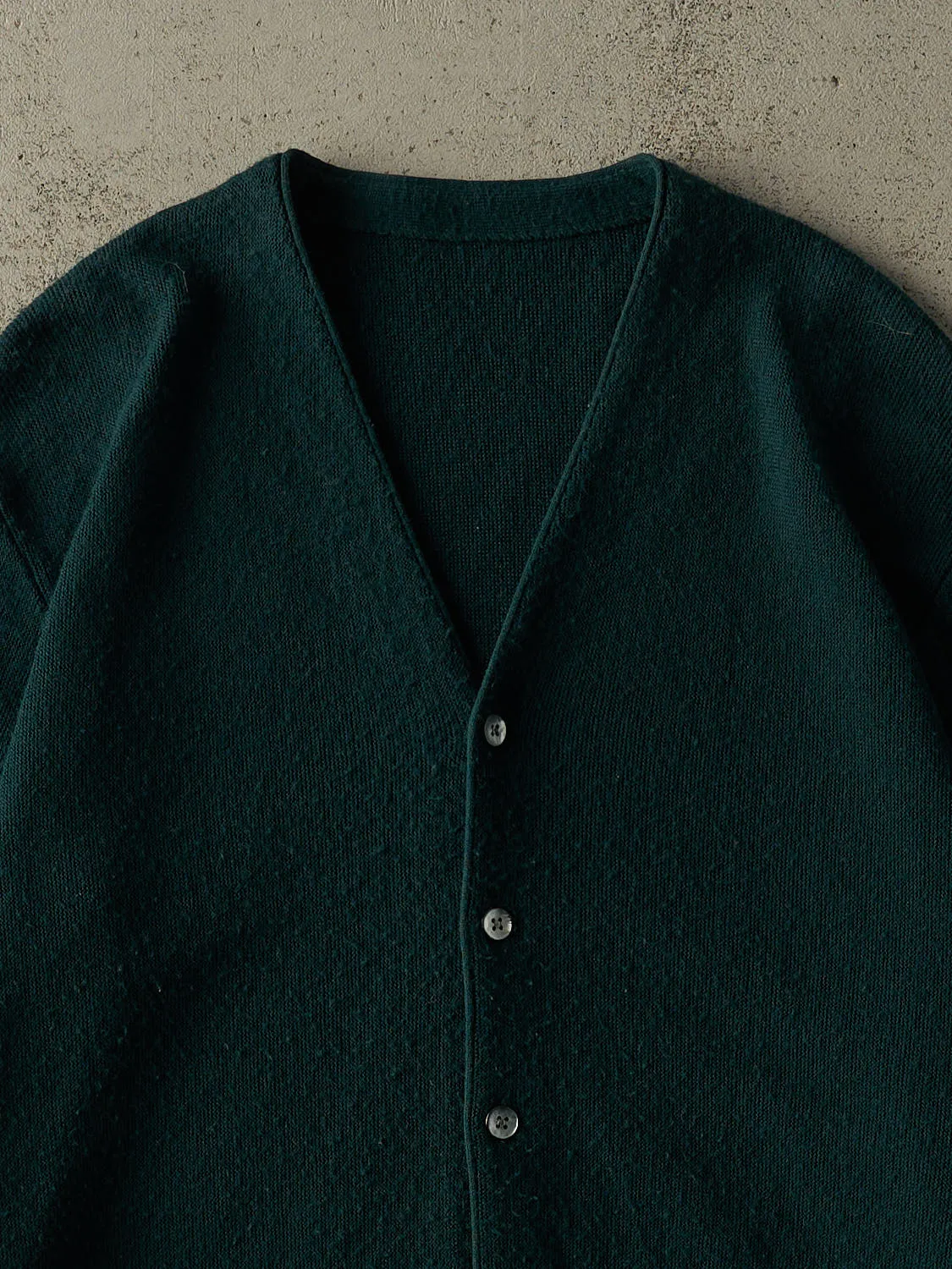 Vintage 80s Green Knit Cardigan (L) sold by Rebalance Vintage product image thumbnail 2