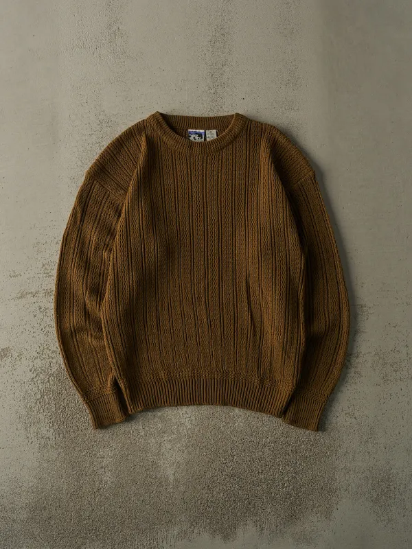 Vintage 80s Brown Patterned Knit Pullover (M/L) sold by Rebalance Vintage