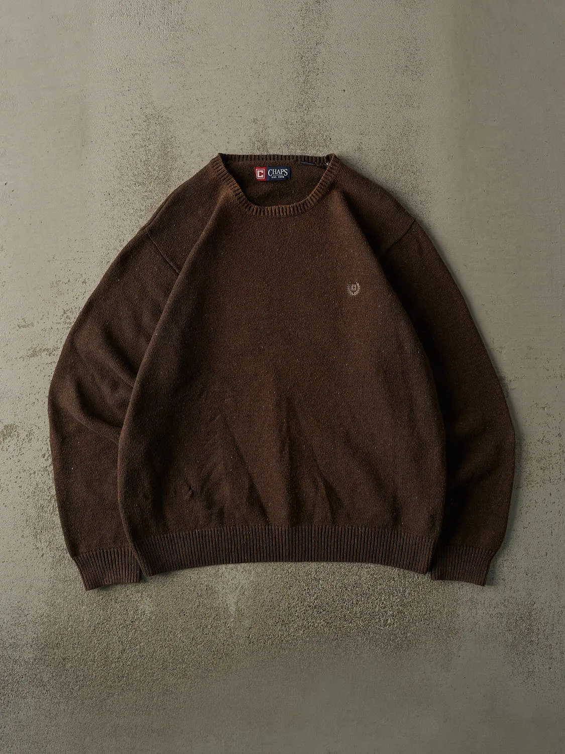 Vintage 90s Brown Chaps Embroidered Knit Pullover (XL) sold by Rebalance Vintage