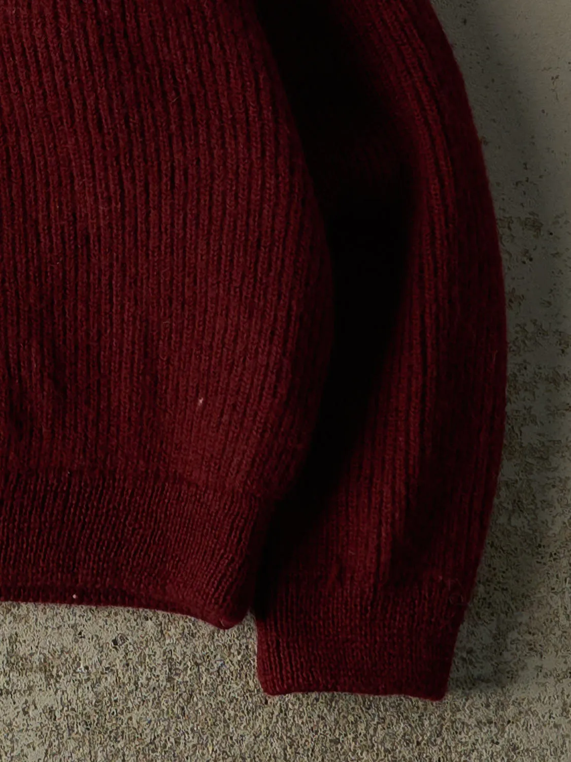 Vintage 90s Burgundy Striped Boxy Knit (XS/S) sold by Rebalance Vintage product image thumbnail 3