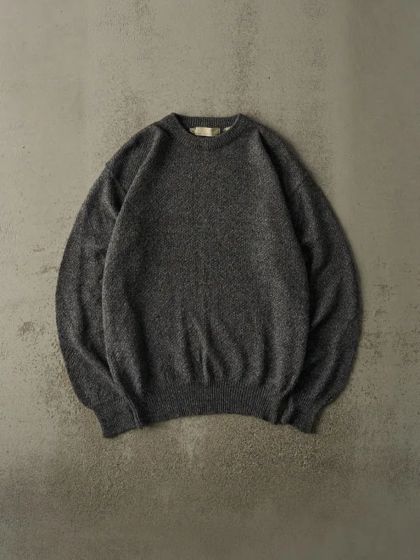 Vintage 90s Grey Simple Knit Pullover (L) sold by Rebalance Vintage