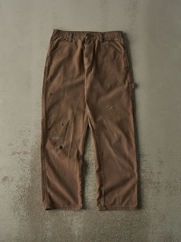 Vintage 90s Faded Brown Rustler Carpenter Pants (31x30) sold by Rebalance Vintage