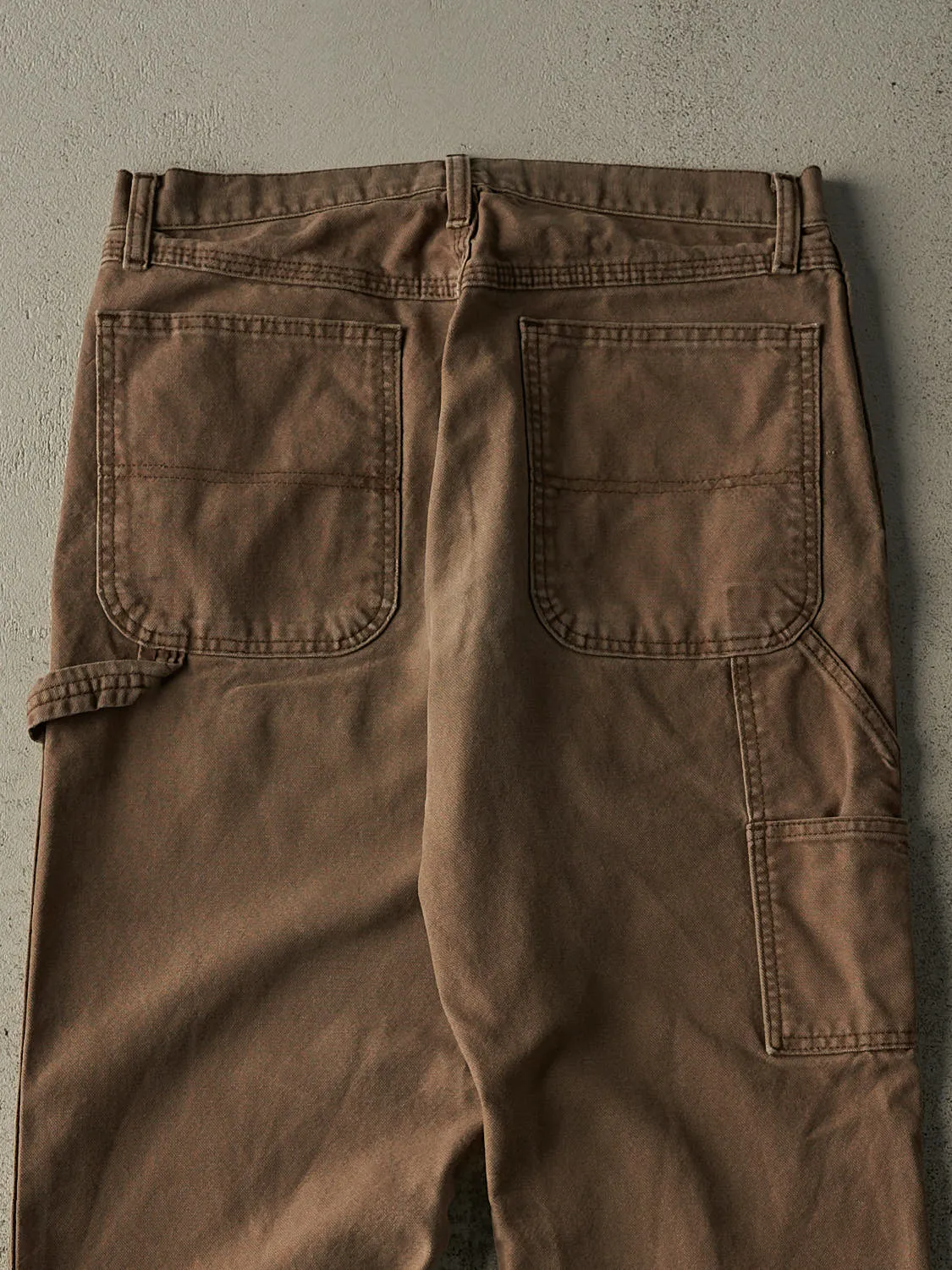 Vintage 90s Faded Brown Rustler Carpenter Pants (31x30) sold by Rebalance Vintage product image thumbnail 4