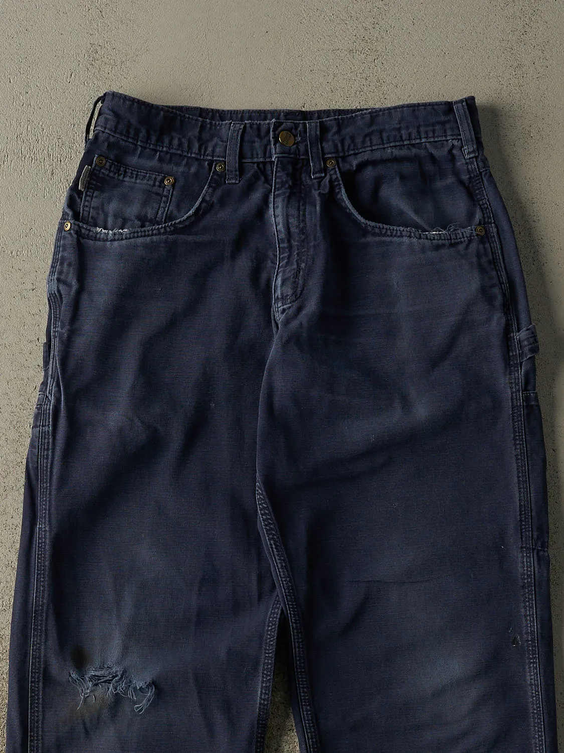 Vintage 90s Navy Blue Carhartt Carpenter Pants (30x29.5) sold by Rebalance Vintage product image thumbnail 3