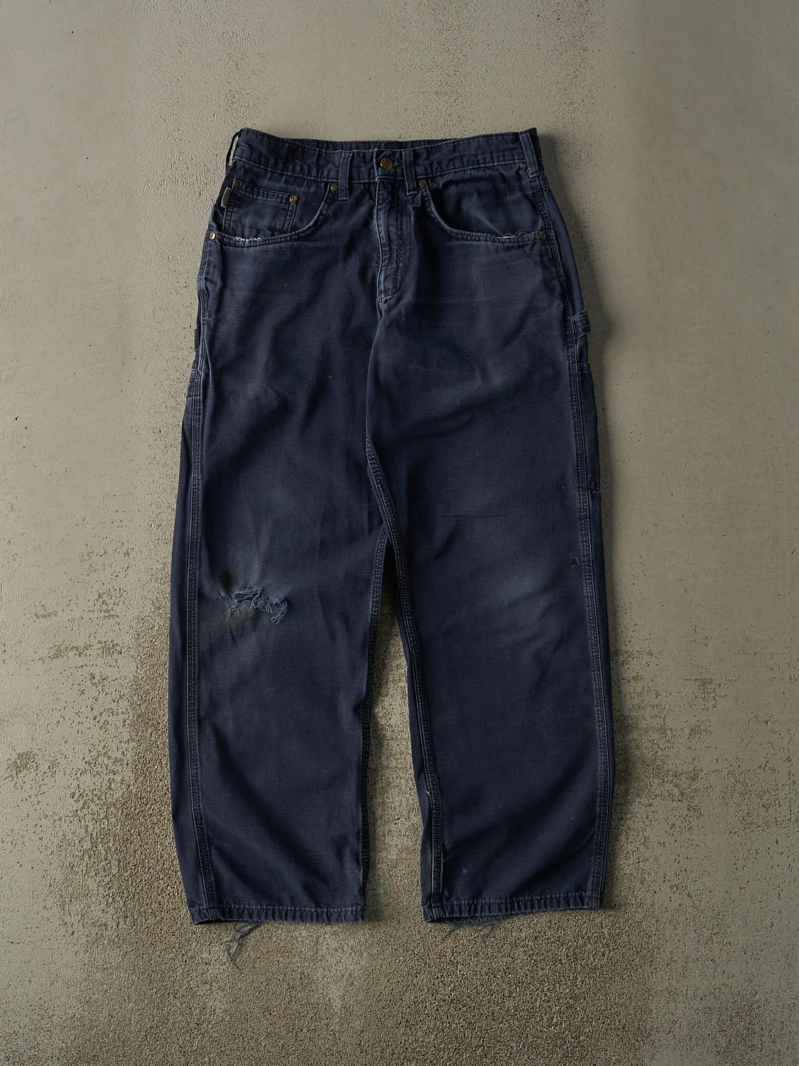 Vintage 90s Navy Blue Carhartt Carpenter Pants (30x29.5) sold by Rebalance Vintage